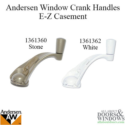 Andersen Window Improved/E-Z Casement Crank/Handle - Metro Style - Stone