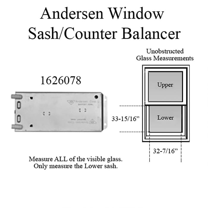 Andersen 200 Series Narroline Window Sash/Counter Balancer, Left Hand - 13L