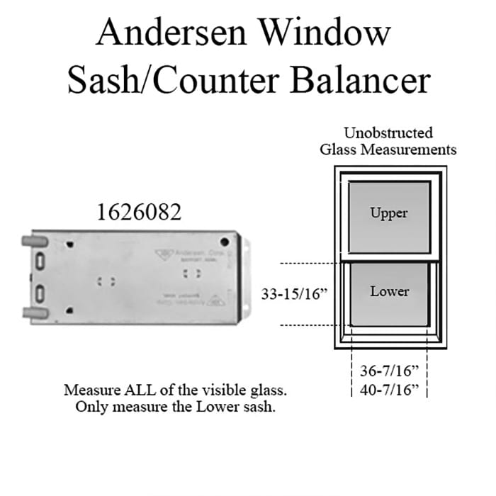 Andersen 200 Series Narroline Window Sash/Counter Balancer, Left Hand - 16L