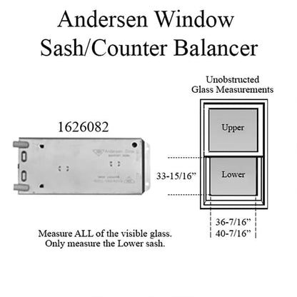 Andersen 200 Series Narroline Window Sash/Counter Balancer, Left Hand - 16L