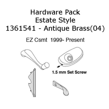 Andersen Window Hardware Pack, EZ Casement, Estate Style - A