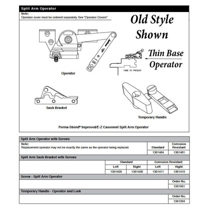 Andersen Operator, E-Z Corrosion Resistant Non-handed Univer