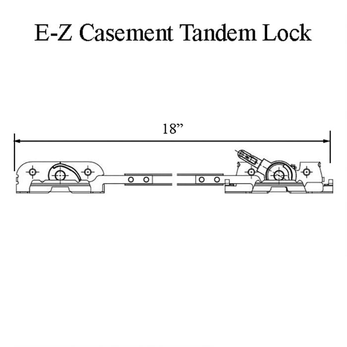 Andersen Perma-Shield Improved/E-Z Casement Lock - Tandem (Impact Resistant) - Left Hand