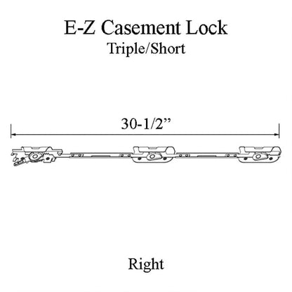 Andersen Perma-Shield Improved/E-Z Casement Lock - Triple/Short (Impact Resistant) - Right