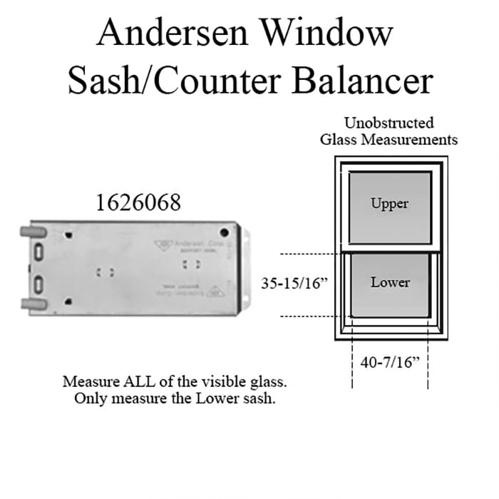 Andersen 200 Series Narroline Window Sash/Counter Balancer,