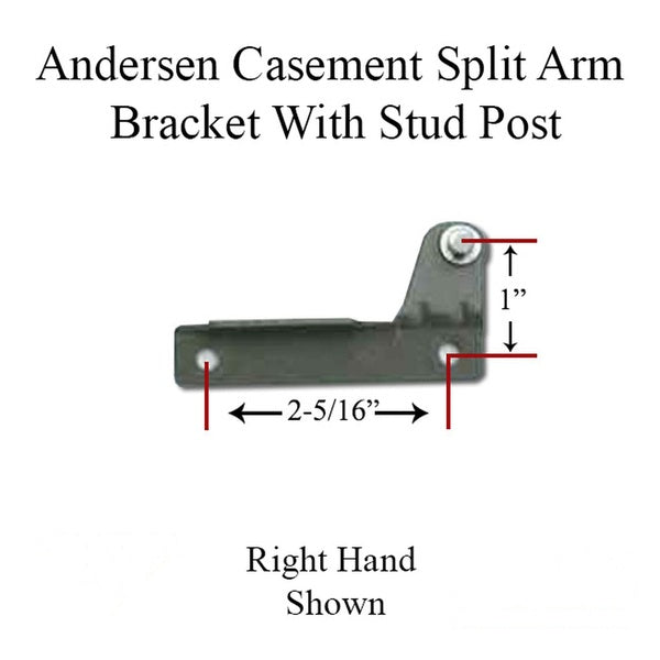 Andersen Window - Split Arm Bracket With Stud post 7198-14 -