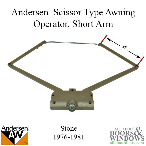 Andersen Awning Operator, Scissor Type, 5 Link - Stone