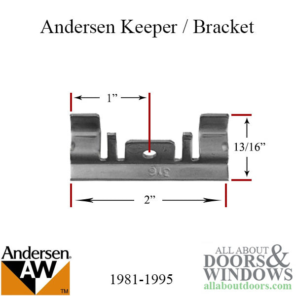 Andersen Standard Duty Perma-Shield Awning Window Keeper/Bracket | Window Hardware