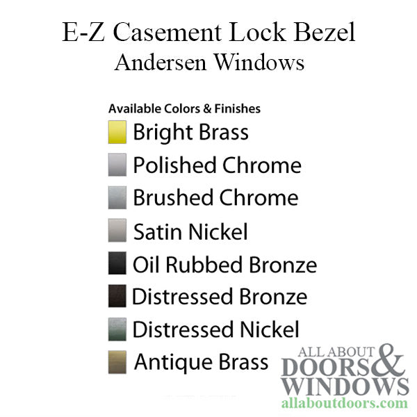 Andersen E-Z Casement Lock Bezel - Chrome