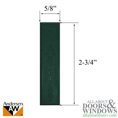 Andersen Perma-Shield Gliding Door Logo Plate w/ Screws, Pla