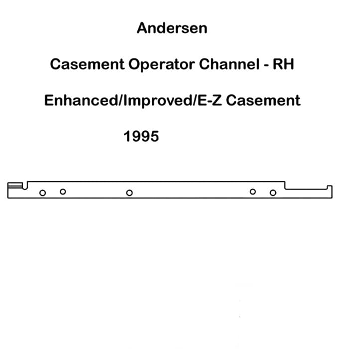 Andersen Window Straight Arm Operator Channel / Track, Strai