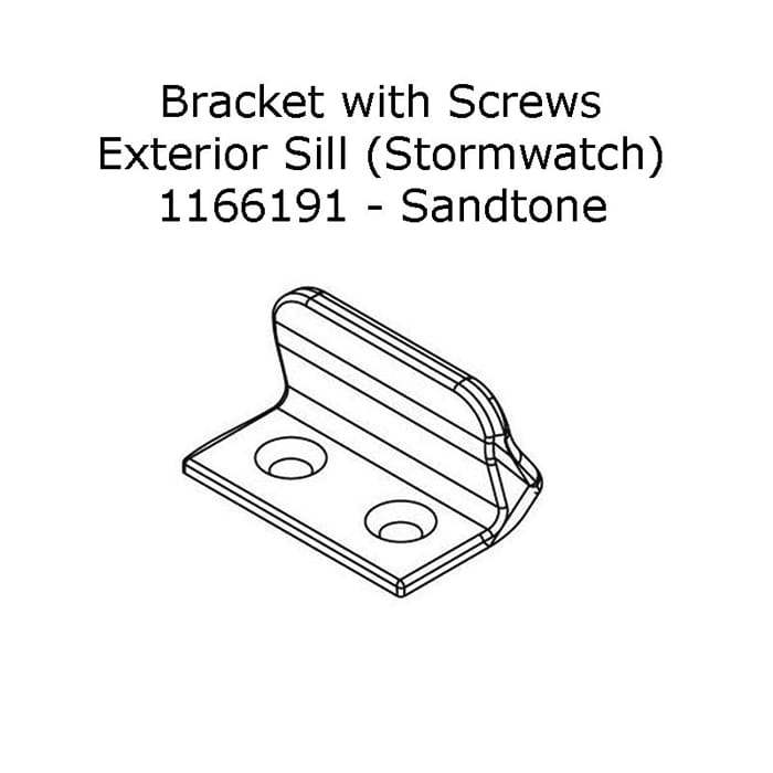 Andersen Exterior Sill Stormwatch Bracket w/ Screws - Sandtone