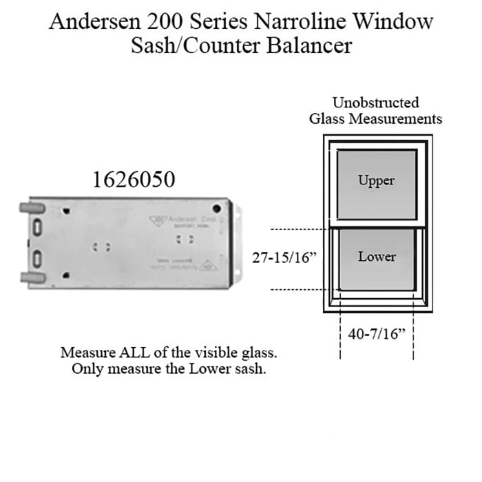 Andersen 200 Series Narroline Window Sash/Counter Balancer -