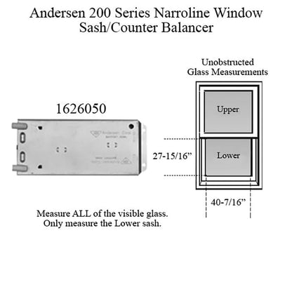 Andersen 200 Series Narroline Window Sash/Counter Balancer -