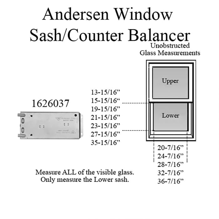 Andersen 200 Series Narroline Window Sash/Counter Balancer -