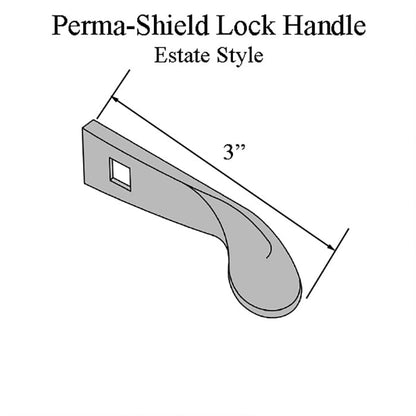 Andersen Perma-Shield Lock Handle, Estate Style - Satin Nickel