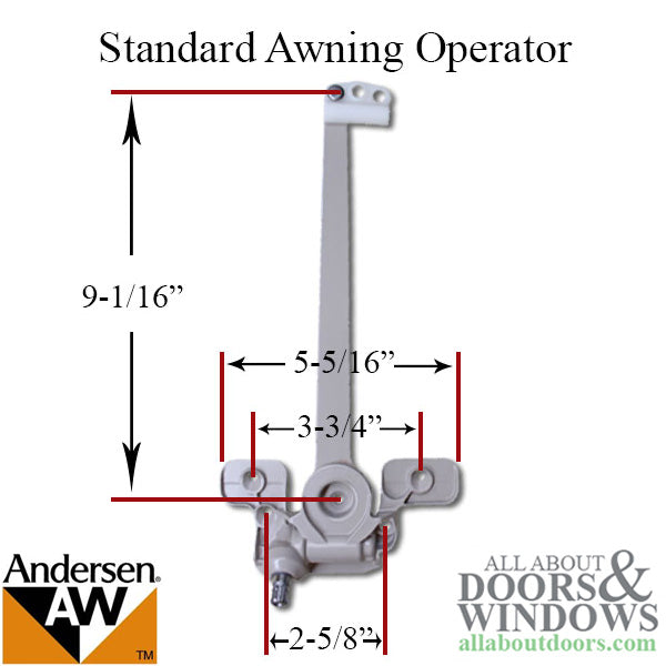 Andersen Standard Non-Handed Awning Operator for E-Z Awning