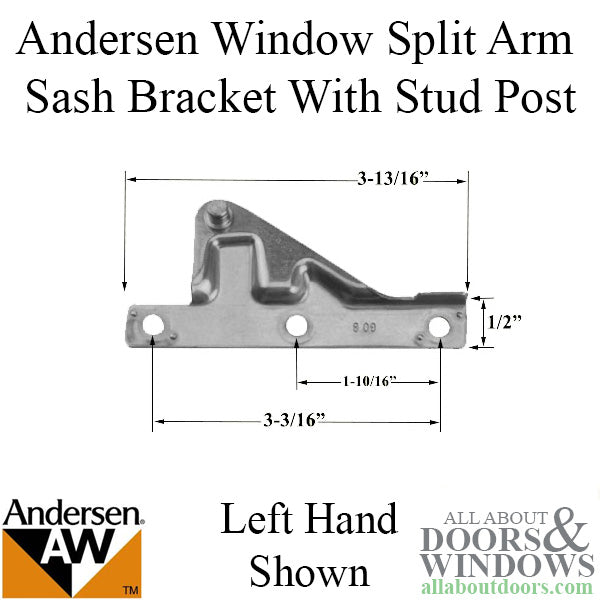 Andersen Bracket With Stud post, Left Hand