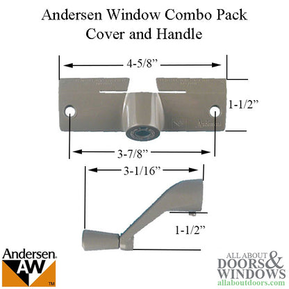 Andersen Casement Window Operator Cover & Handle - Stone