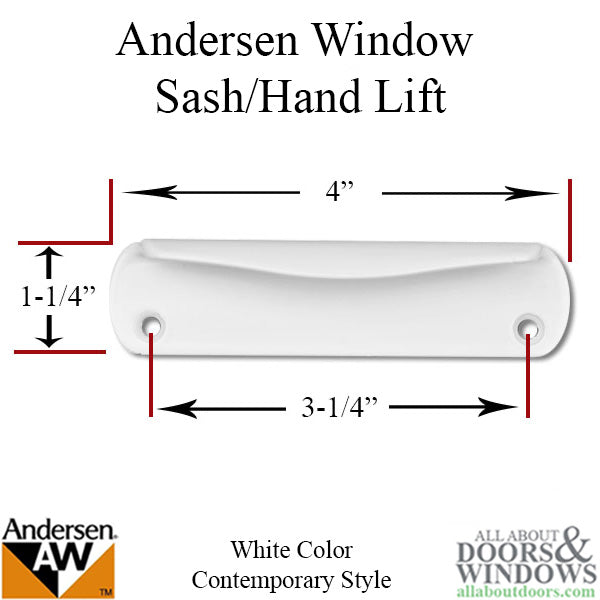 Andersen Contemporary Hand Lift, 200 Series (plastic) - White