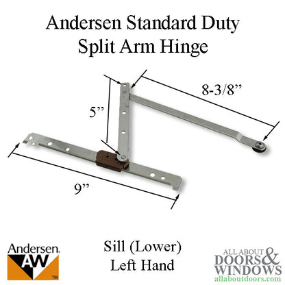 Andersen Standard Duty Split Arm Left Handed Sill Hinge, 1995-1998