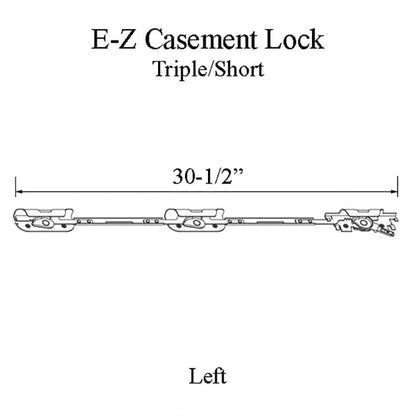 Andersen Perma-Shield Improved/E-Z Casement Lock - Triple/Short (Impact Resistant) - Left
