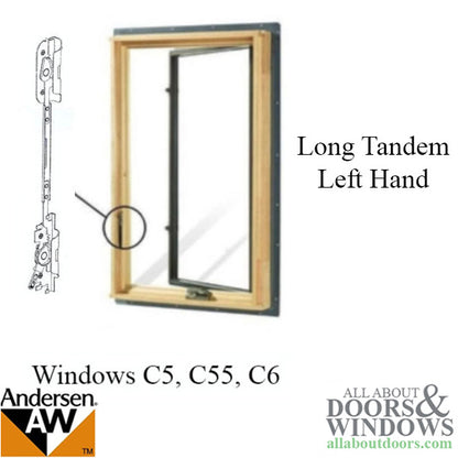 Andersen Tandem Replacement Casement Lock, Long, Left Hand