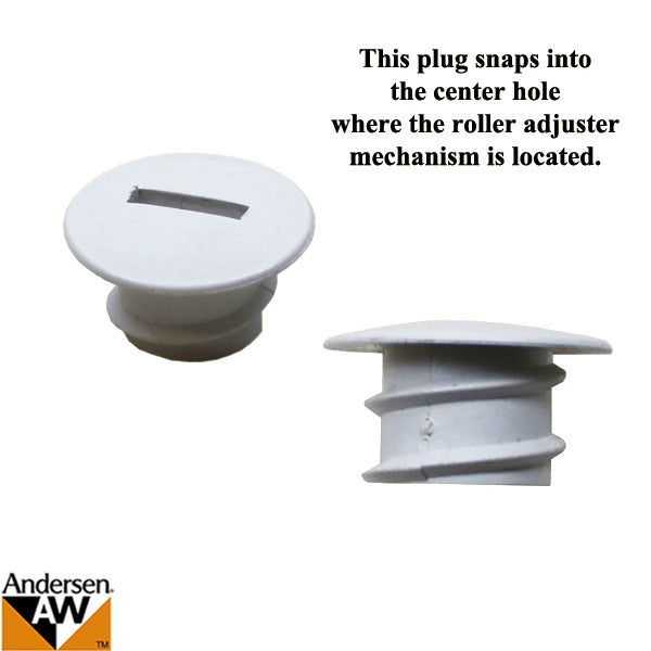 Hole Plug, Andersen PSII Gliding Doors - Tandem Roller Adjus