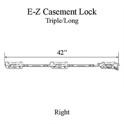 Andersen Perma-Shield Improved/E-Z Casement Lock - Triple/Long (Impact Resistant) - Right