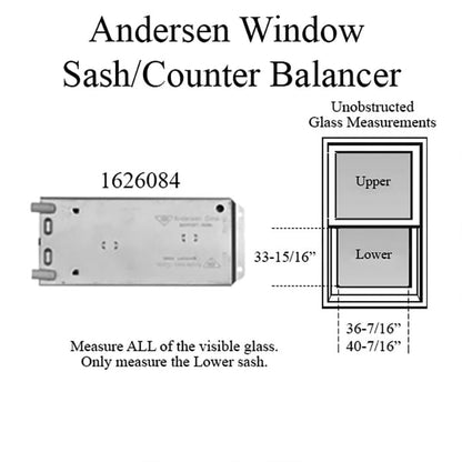 Andersen 200 Series Narroline Window Sash/Counter Balancer, Right Hand - 16R