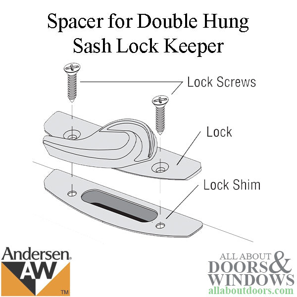 Andersen Sash Lock Shim/Spacer, Perma-Shield Narroline Window - Stone