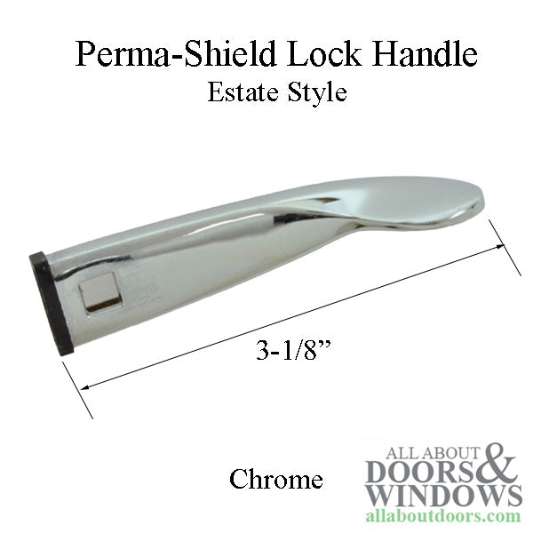 Andersen Perma-Shield Lock Handle, Estate Style - Chrome