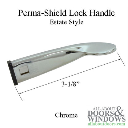 Andersen Perma-Shield Lock Handle, Estate Style - Chrome