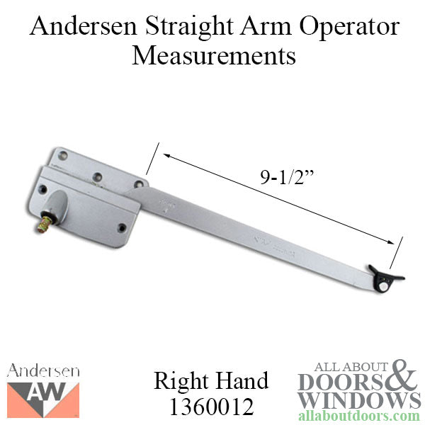 Andersen 7095 Window Straight Arm Operator and Shoe, Casemen