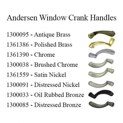 Andersen Window Improved/E-Z Casement Crank/Handle - Estate Style - Polished Brass