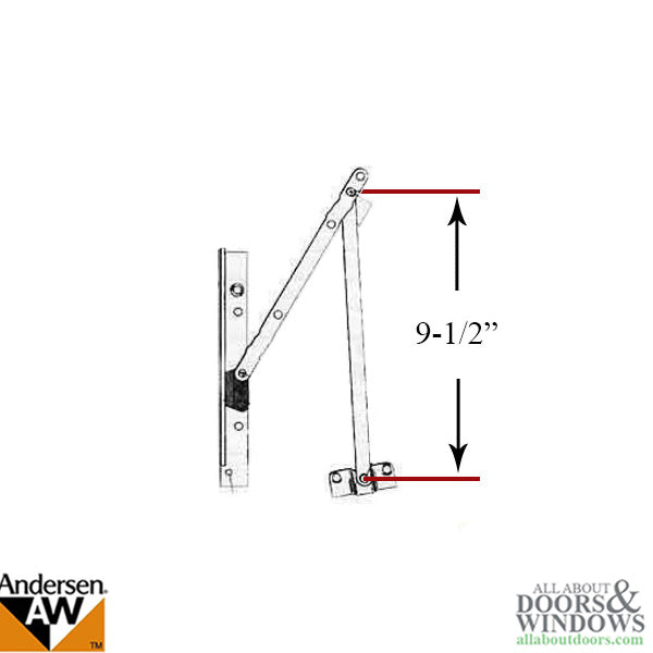 Andersen Awning 9-1/2 Hinge Set W/ Screws - Discontinued