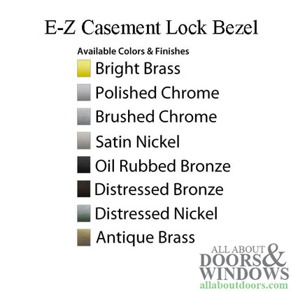 Andersen E-Z Casement Lock Bezel - Brushed/Satin Nickel
