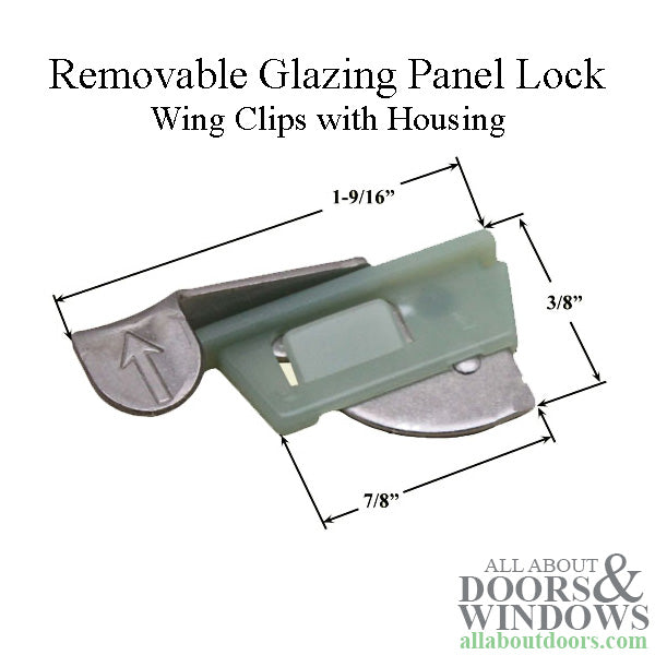 Andersen Removable Glazing Panel Wing Clips with Housing - Green