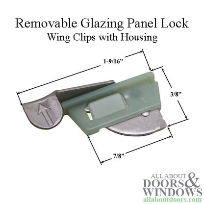 Andersen Removable Glazing Panel Wing Clips with Housing - Green