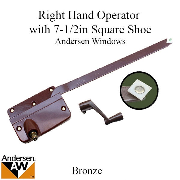 Andersen 7073A Operator w/ Handle 7-1/2 Inch Arm Square Shoe