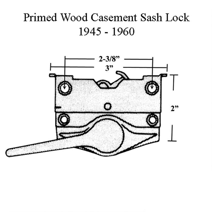 Andersen Casement Sash Lock 1945-1960 - Left, Bronze