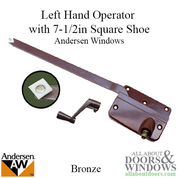 Andersen 7073A Operator w/ Handle 7-1/2 Inch Arm Square Sho