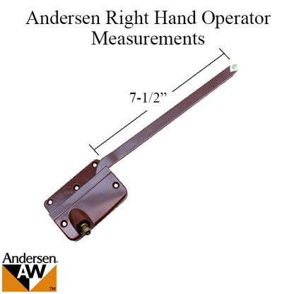 Andersen 7073A Operator w/ Handle 7-1/2 Inch Arm Square Shoe