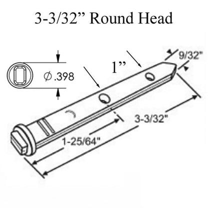 Pivot Bar for Vinyl Tilt Windows 3-1/8 Inch - 1 Pack