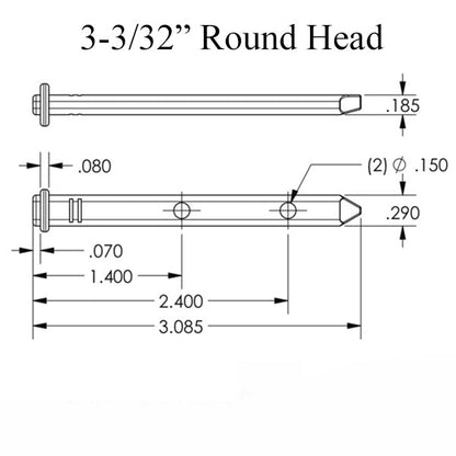 Pivot Bar for Vinyl Tilt Windows 3-1/8 Inch - 1 Pack