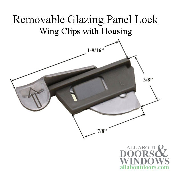 Andersen Removable Glazing Panel Wing Clips with Housing - S