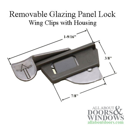 Andersen Removable Glazing Panel Wing Clips with Housing - S