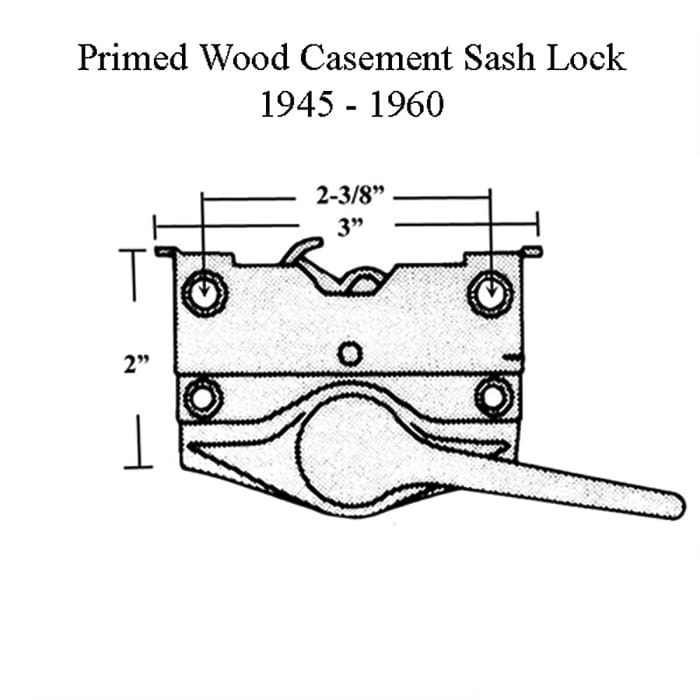 Andersen Casement Sash Lock 1945-1960 - Right, Bronze