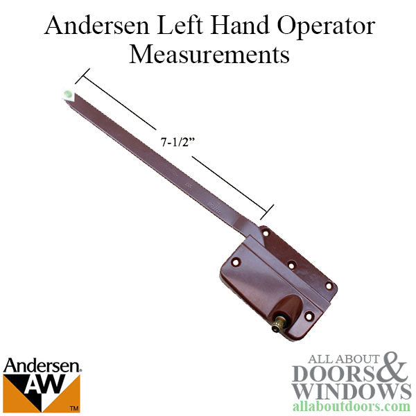 Andersen 7073A Operator w/ Handle 7-1/2 Inch Arm Square Sho
