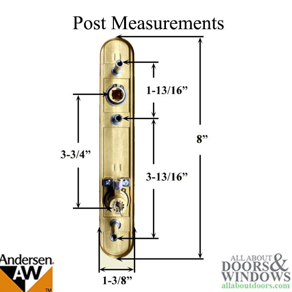 Andersen Emco Keyed 3 Post Storm Door Hardware with Deadbolt